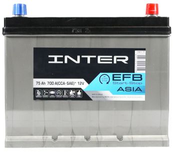 INTER Premium Asia 75Ah 700A R+ EFB (D26)