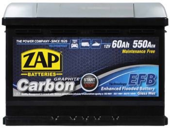 ZAP Carbon EFB 60Аh 550А R+ (560 08) (LB2)(h=175)