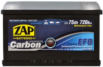 ZAP Carbon EFB 75Ah 720A R+ (575 08) (LB3) (h=175)